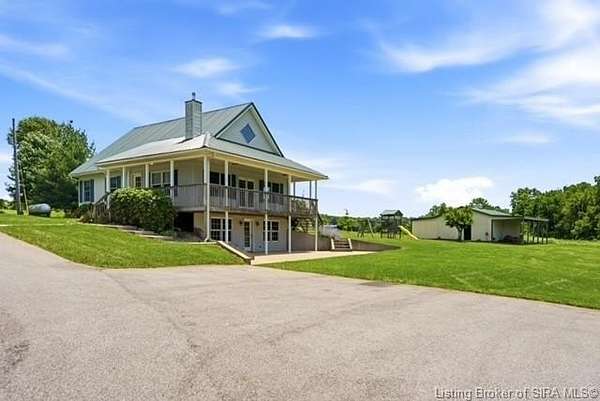 7 Acres of Land with Home for Sale in Palmyra, Indiana