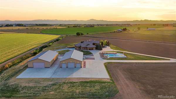 77.4 Acres of Recreational Land with Home for Sale in Platteville, Colorado