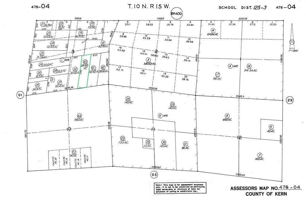 28.9 Acres of Land for Sale in Rosamond, California