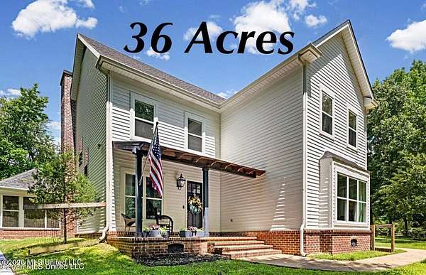 36.1 Acres of Land with Home for Sale in Coldwater, Mississippi