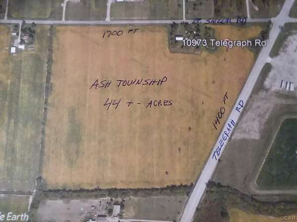 44.5 Acres of Land for Sale in Carleton, Michigan