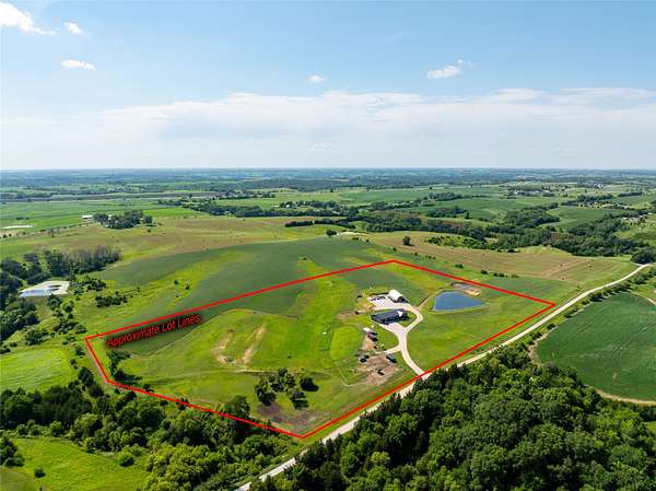 17 Acres of Land with Home for Sale in New Virginia, Iowa