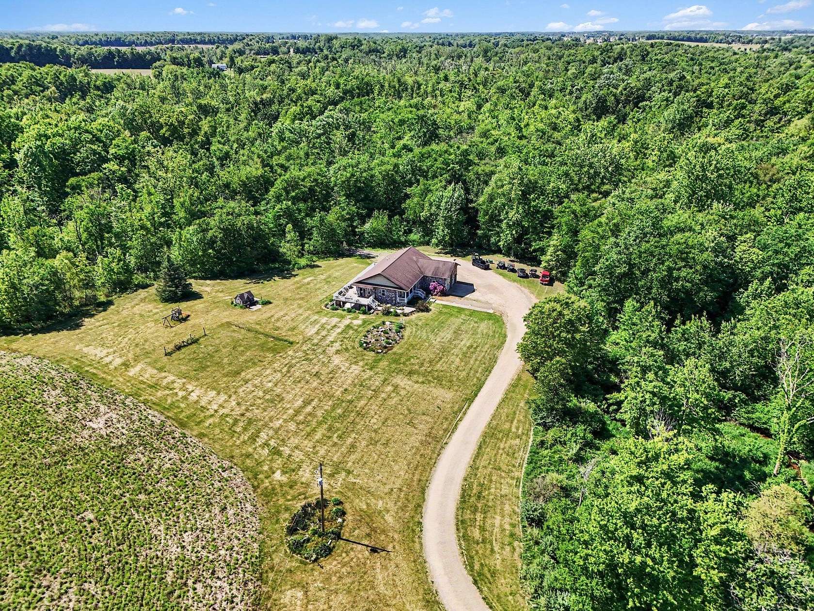 20 Acres of Recreational Land with Home for Sale in Fulton, Michigan