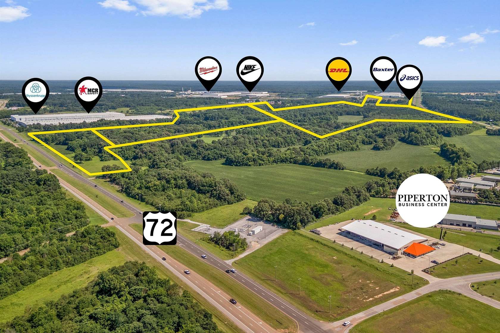 127 Acres of Mixed-Use Land for Sale in Piperton, Tennessee