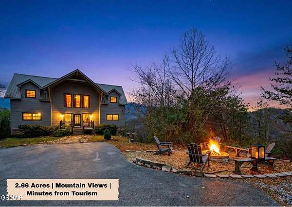 2.66 Acres of Land with Home for Sale in Pigeon Forge, Tennessee