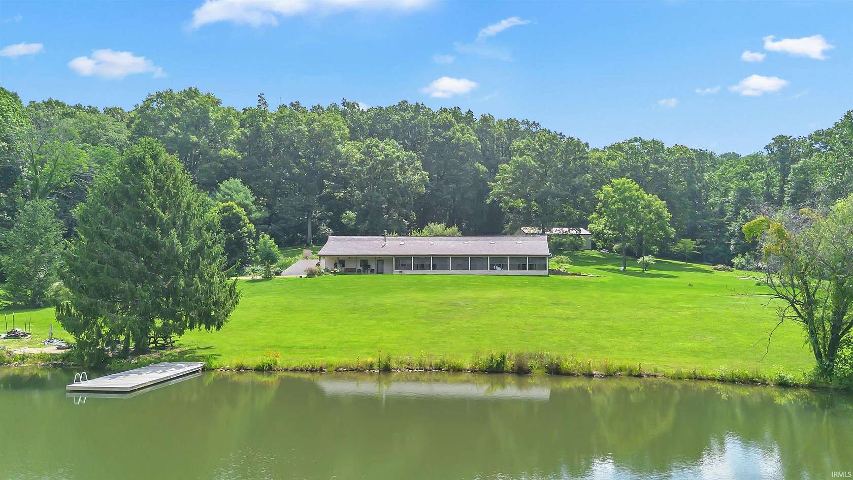 29.7 Acres of Land with Home for Sale in Bloomfield, Indiana