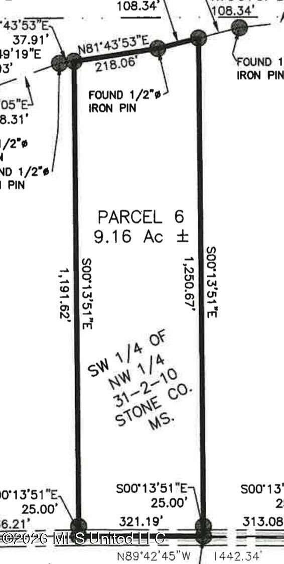 9.16 Acres of Land for Sale in Wiggins, Mississippi