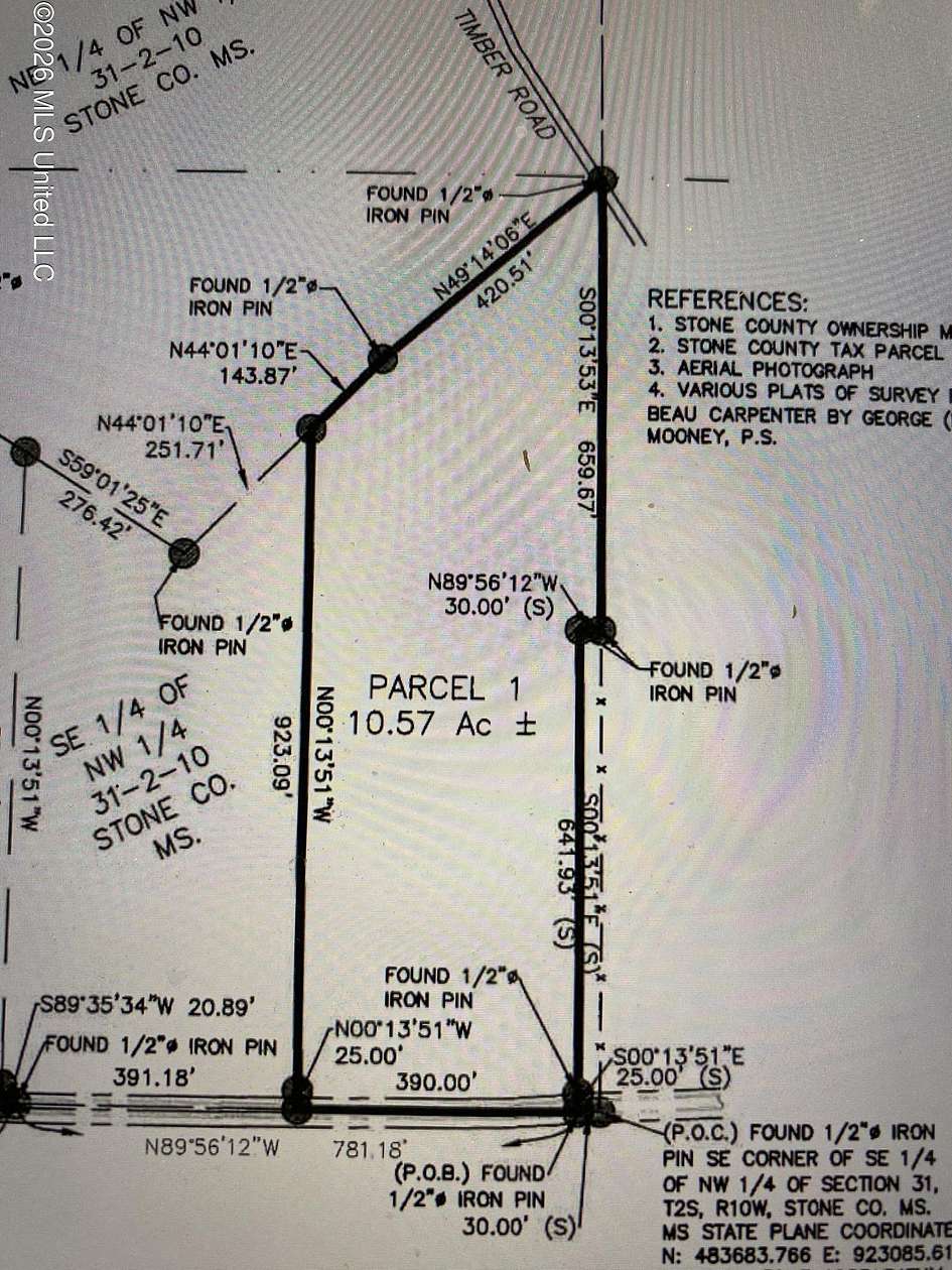 10.6 Acres of Land for Sale in Wiggins, Mississippi
