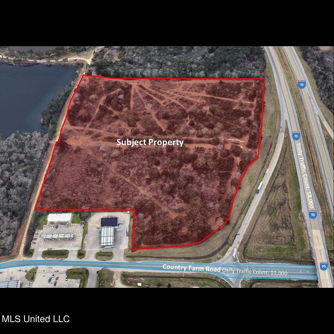 25.3 Acres of Commercial Land for Sale in Long Beach, Mississippi