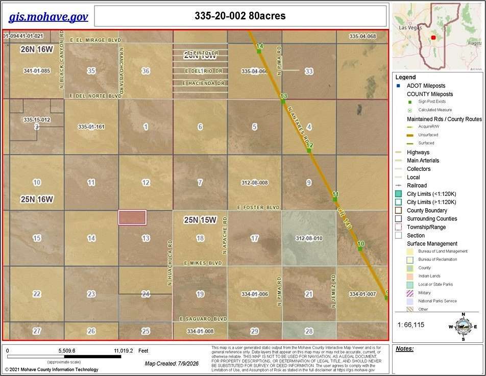 37 Acres of Land for Sale in Kingman, Arizona