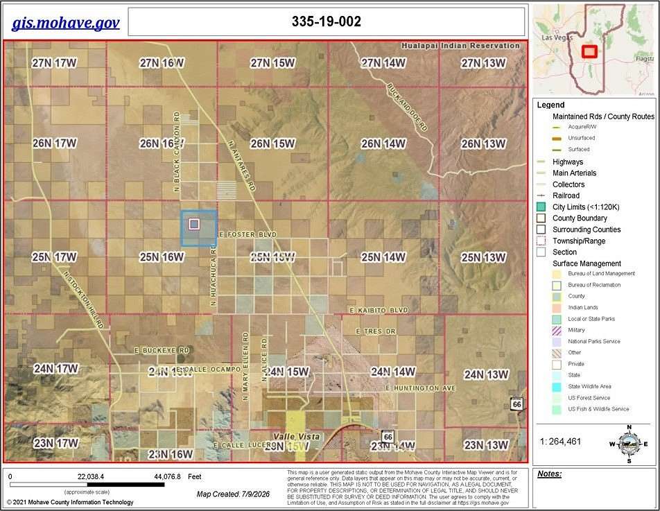 160 Acres of Land for Sale in Kingman, Arizona