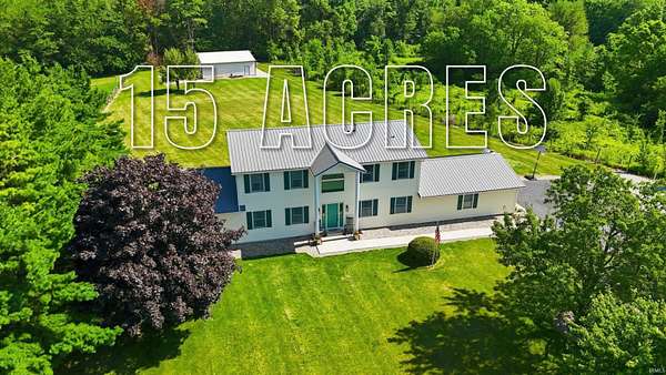 15 Acres of Land with Home for Sale in Silver Lake, Indiana