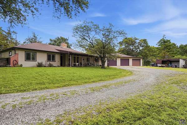 5.83 Acres of Land with Home for Sale in Topeka, Kansas