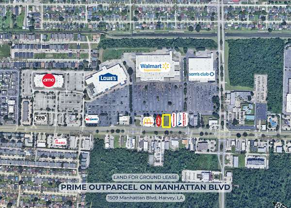 0.44 Acres of Commercial Land for Lease in Harvey, Louisiana