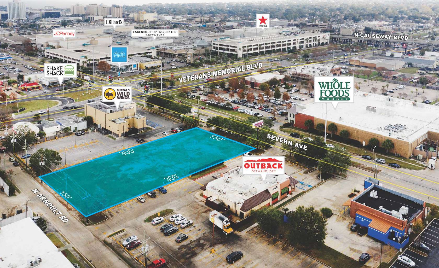 1 Acre of Residential Land for Lease in Metairie, Louisiana