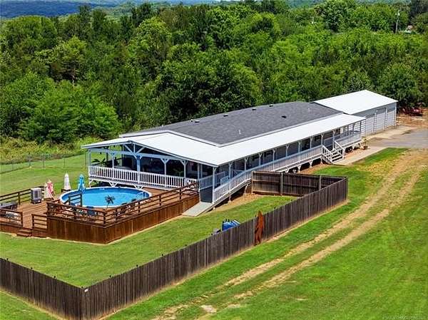 5 Acres of Land with Home for Sale in Cookson, Oklahoma