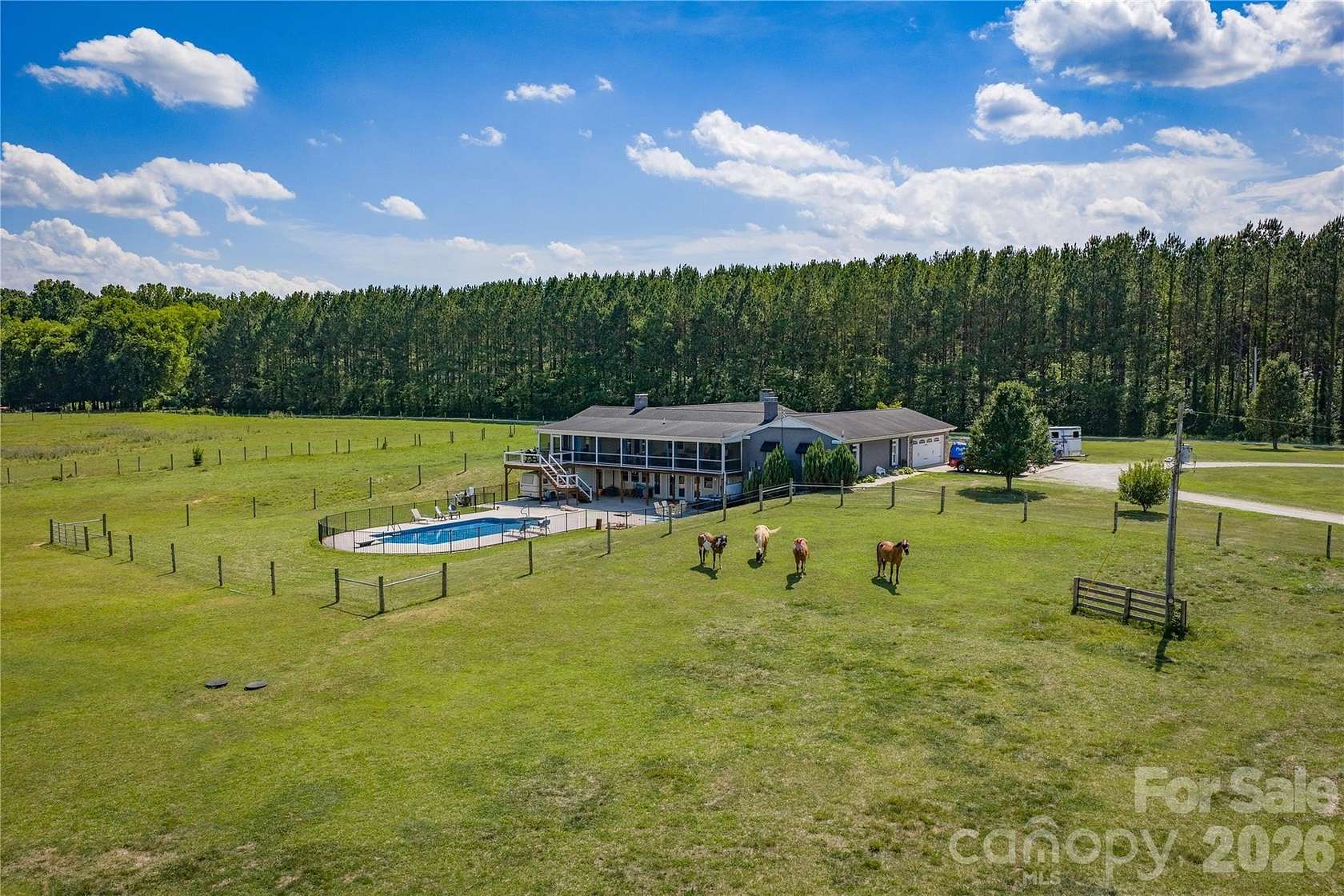 11.3 Acres of Land with Home for Sale in Cleveland, North Carolina