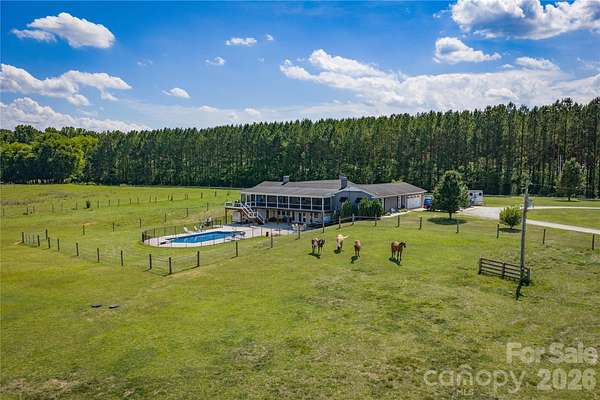 11.3 Acres of Land with Home for Sale in Cleveland, North Carolina