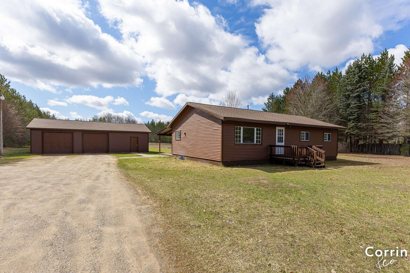 5.25 Acres of Land with Home for Sale in Bitely, Michigan