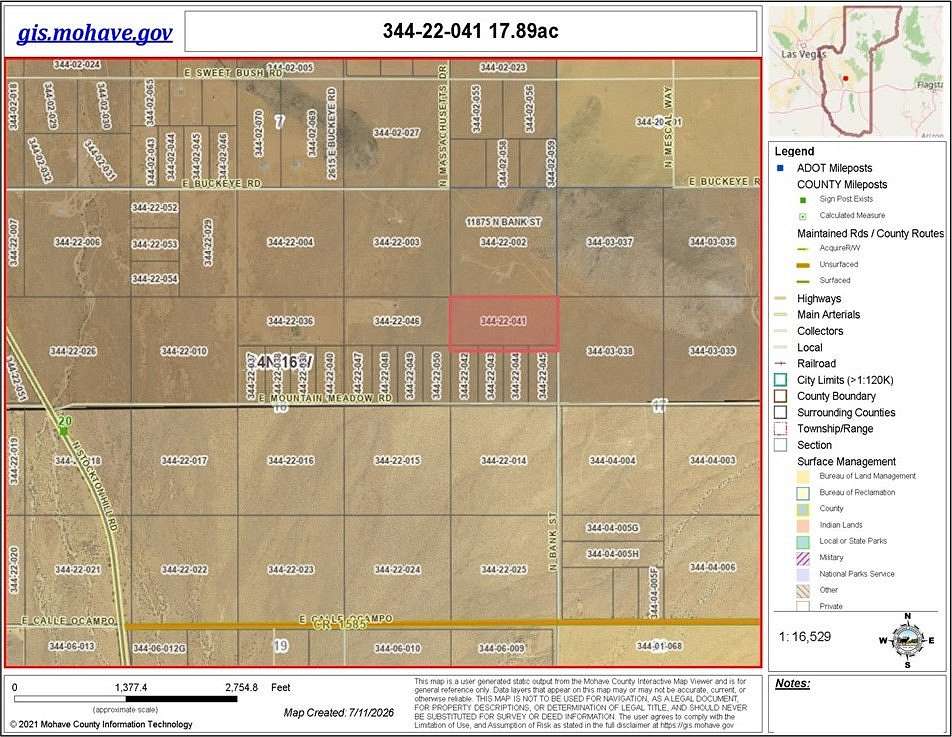 17.7 Acres of Recreational & Residential Land for Sale in Kingman, Arizona