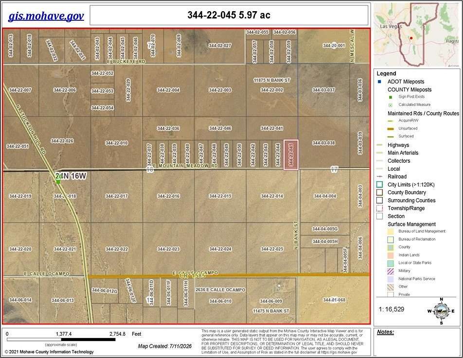 5 Acres of Land for Sale in Kingman, Arizona