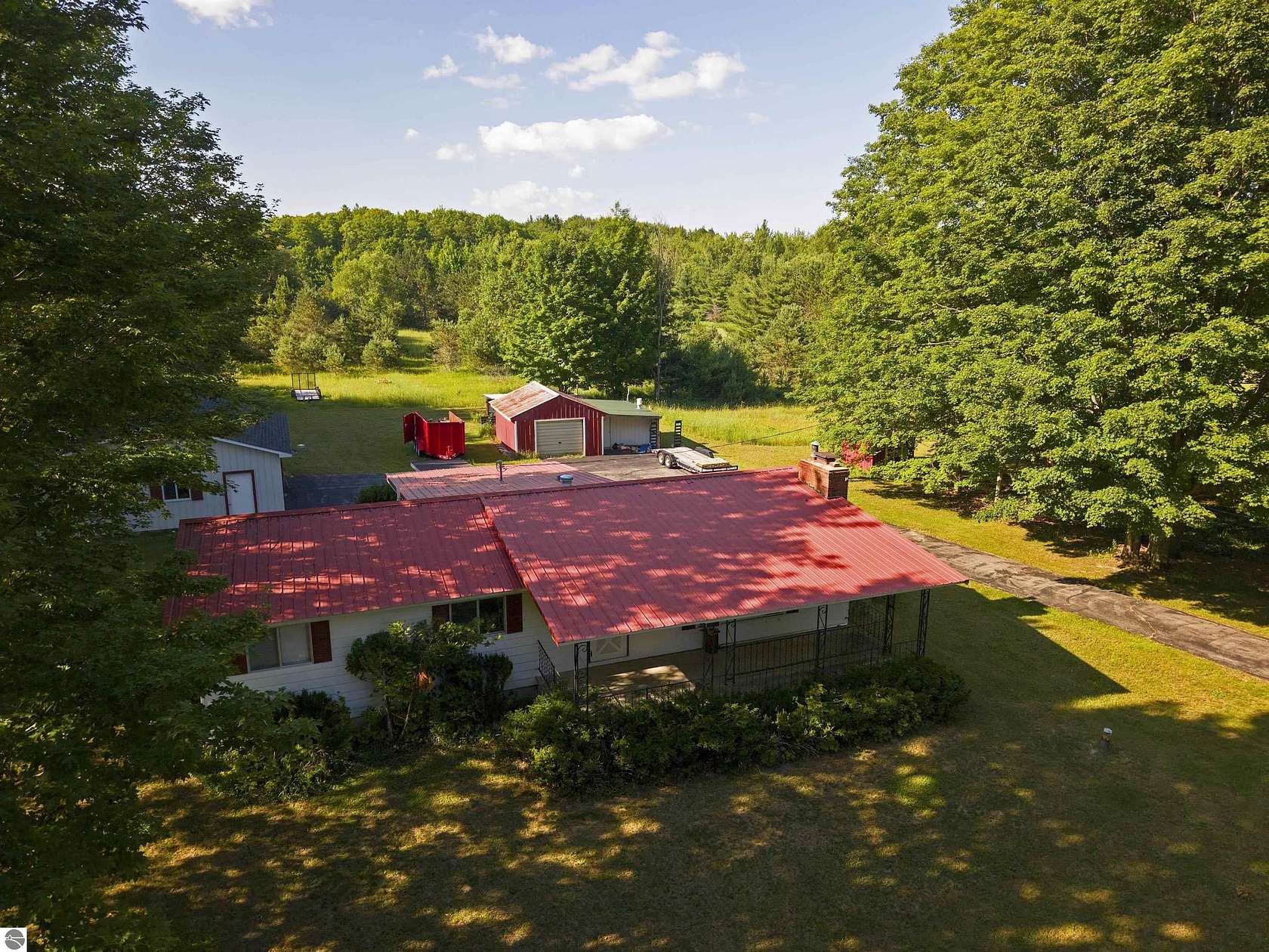 80 Acres of Land with Home for Sale in Fife Lake, Michigan
