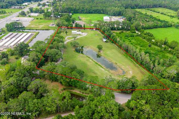 7.54 Acres of Land with Home for Sale in Starke, Florida