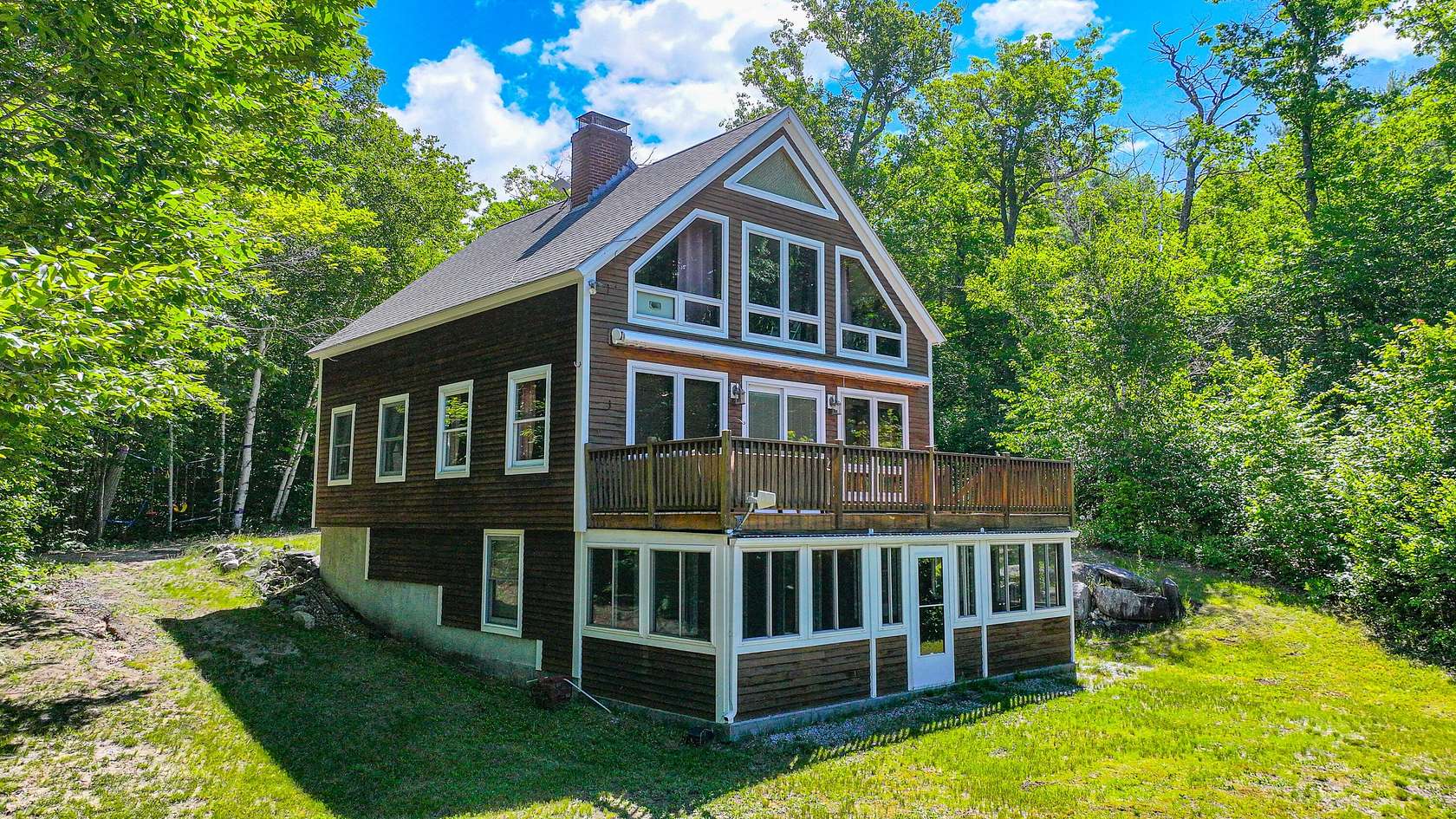 20.2 Acres of Recreational Land with Home for Sale in Stoneham Town, Maine