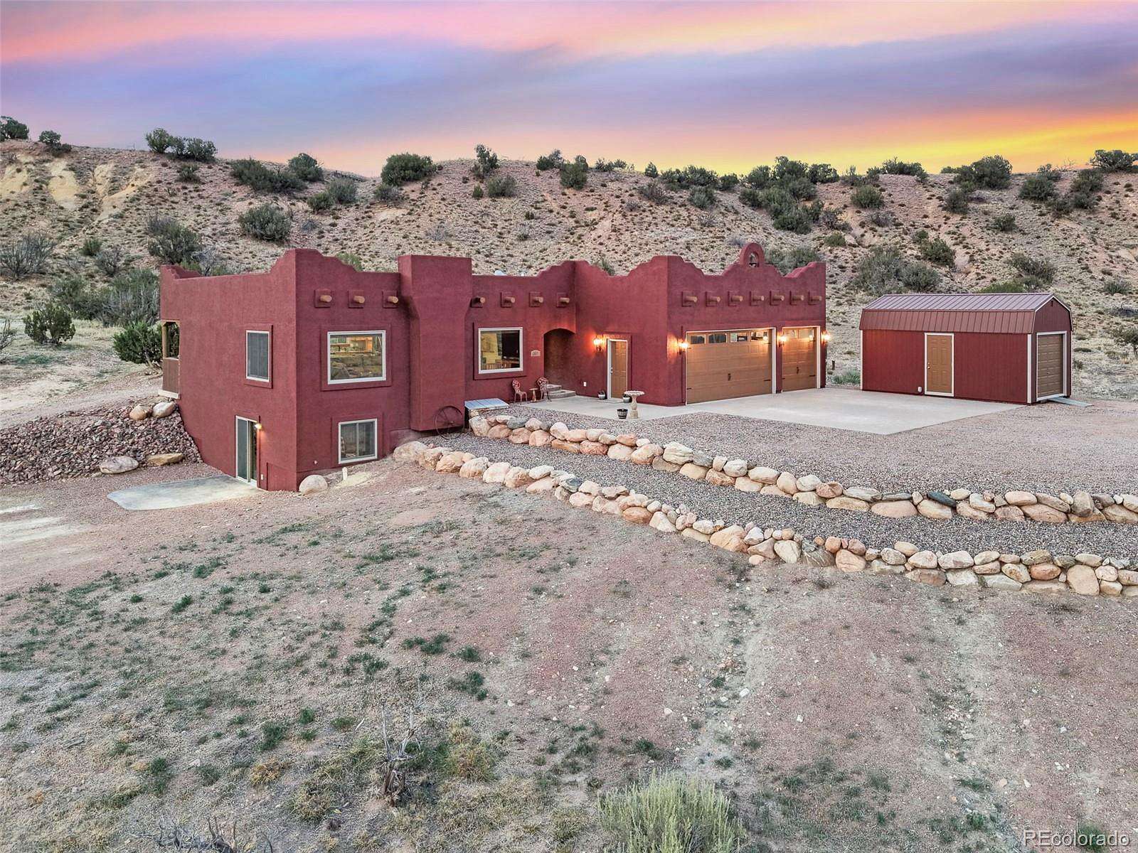 35.1 Acres of Recreational Land with Home for Sale in Penrose, Colorado