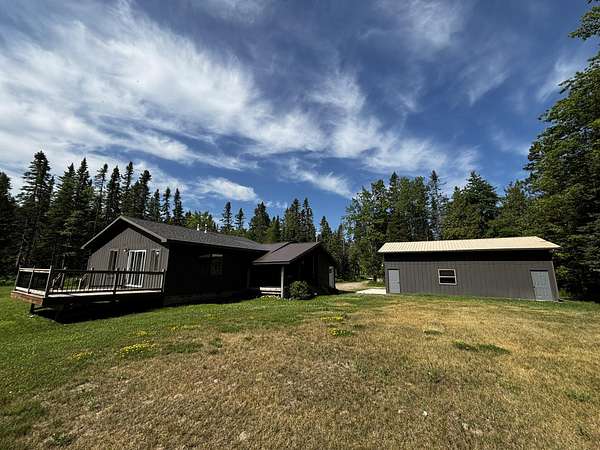 10 Acres of Land with Home for Sale in Brimley, Michigan