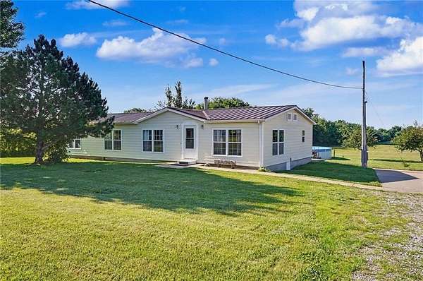 9.7 Acres of Land with Home for Sale in Wellsville, Kansas