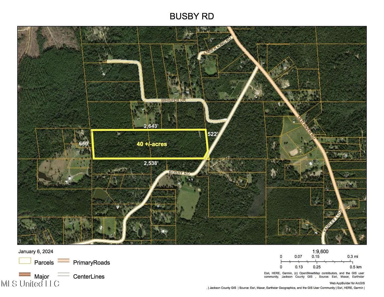 40 Acres of Recreational & Residential Land for Sale in Vancleave, Mississippi