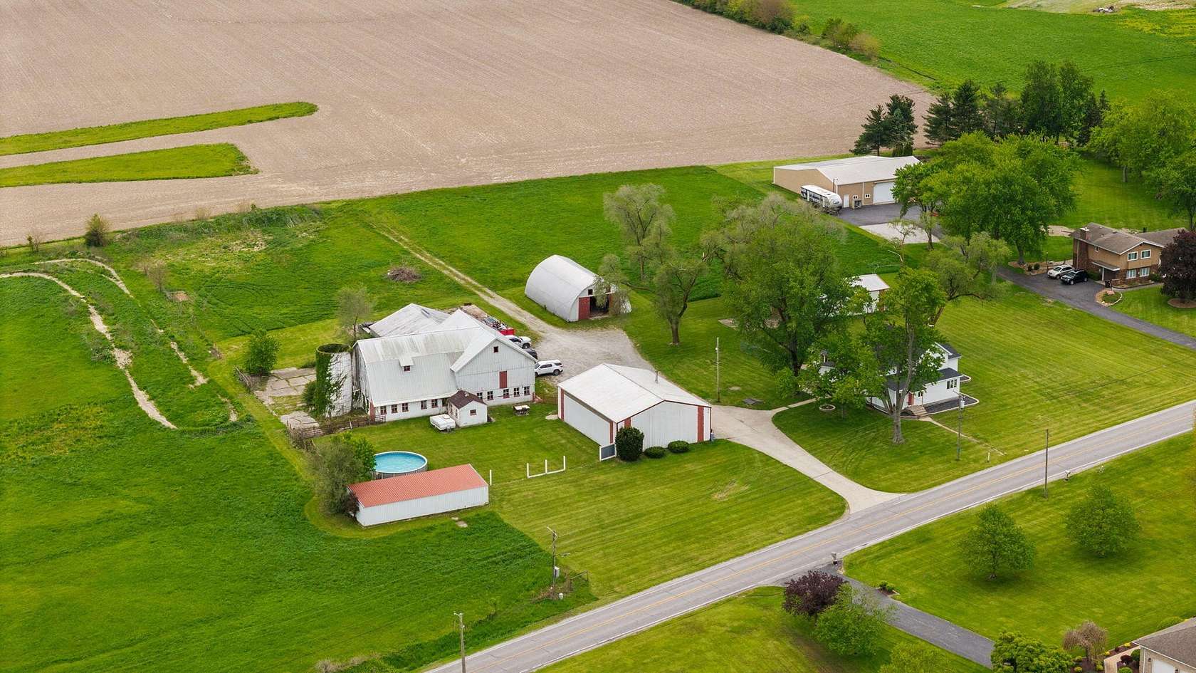 8.68 Acres of Land with Home for Sale in Cedar Lake, Indiana