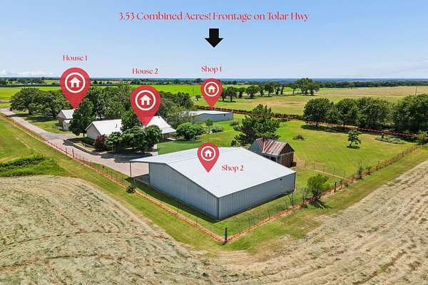 3.5 Acres of Land with Home for Sale in Tolar, Texas