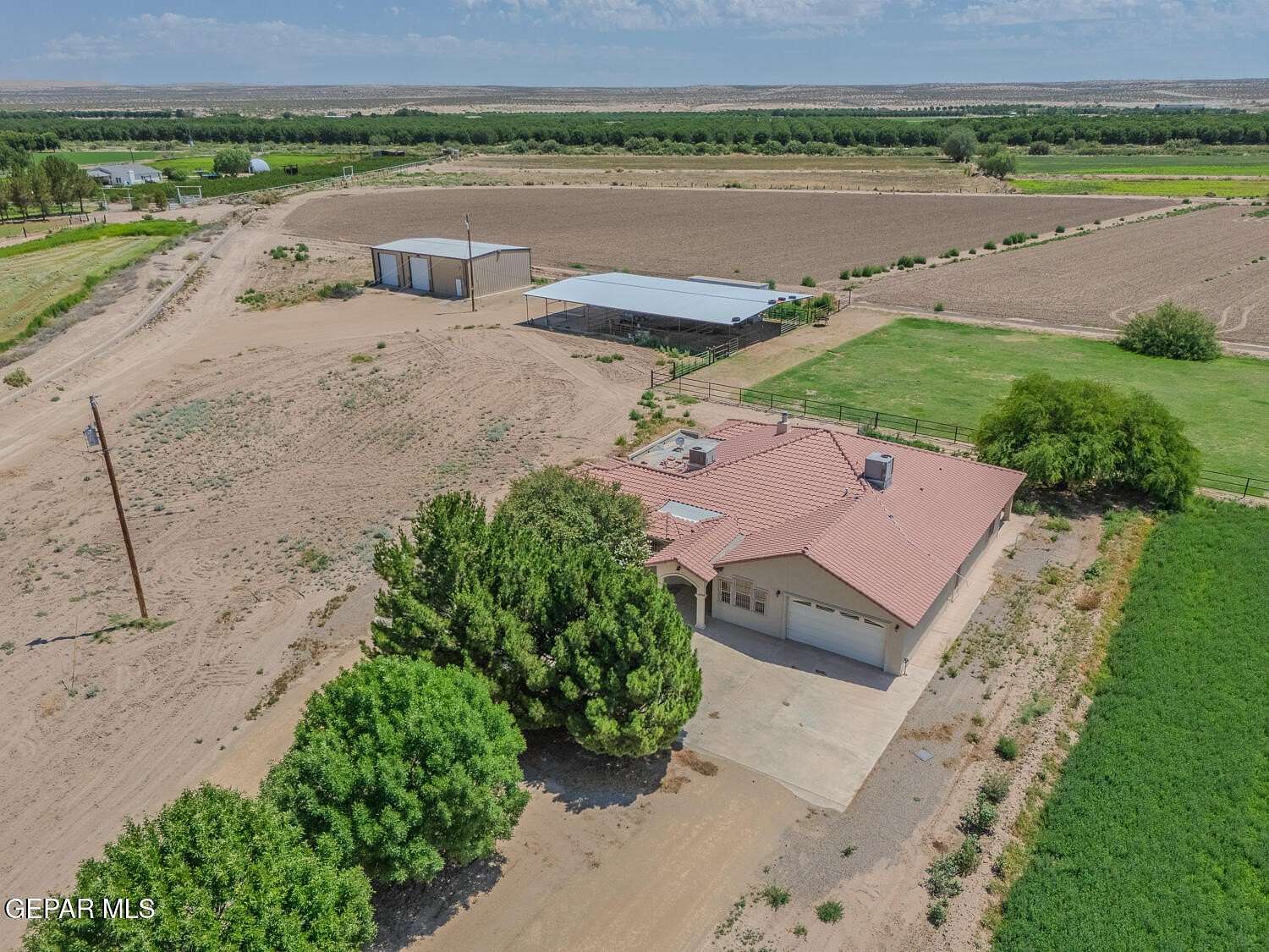 30 Acres of Agricultural Land with Home for Sale in Fabens, Texas
