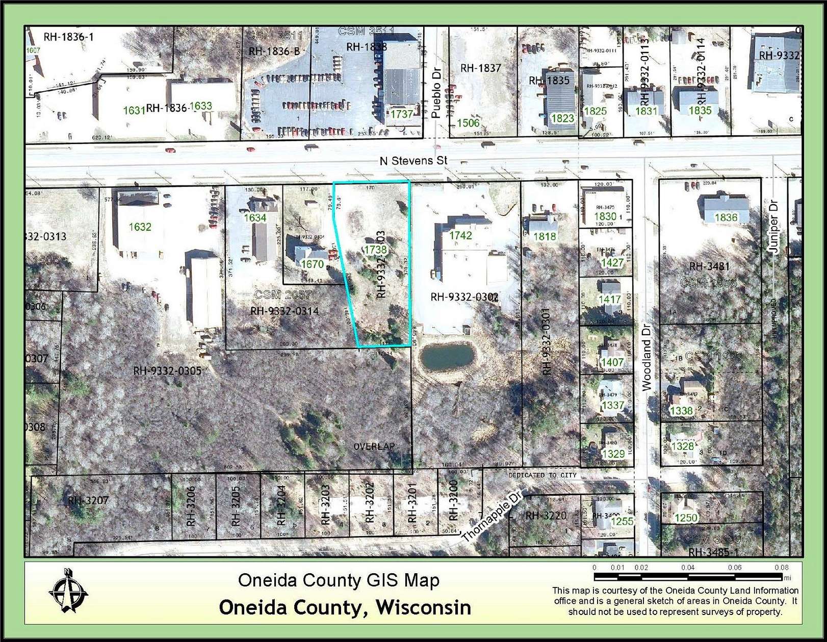 1.26 Acres of Commercial Land for Sale in Rhinelander, Wisconsin