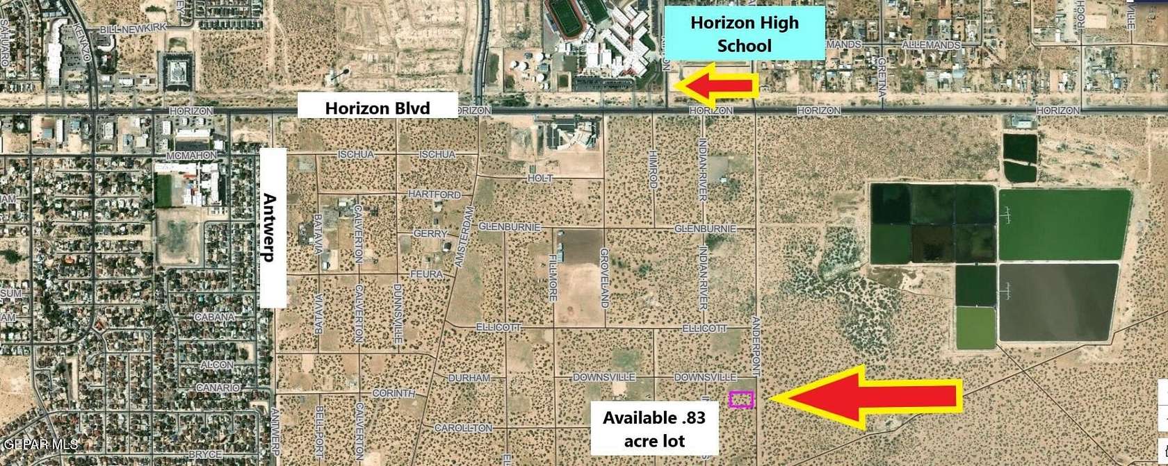 0.83 Acres of Residential Land for Sale in Horizon City, Texas