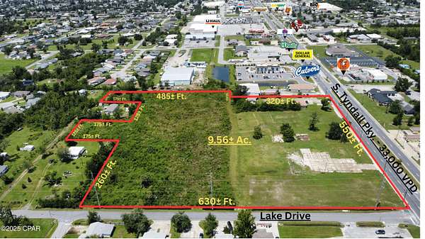 9.56 Acres of Commercial Land for Sale in Panama City, Florida