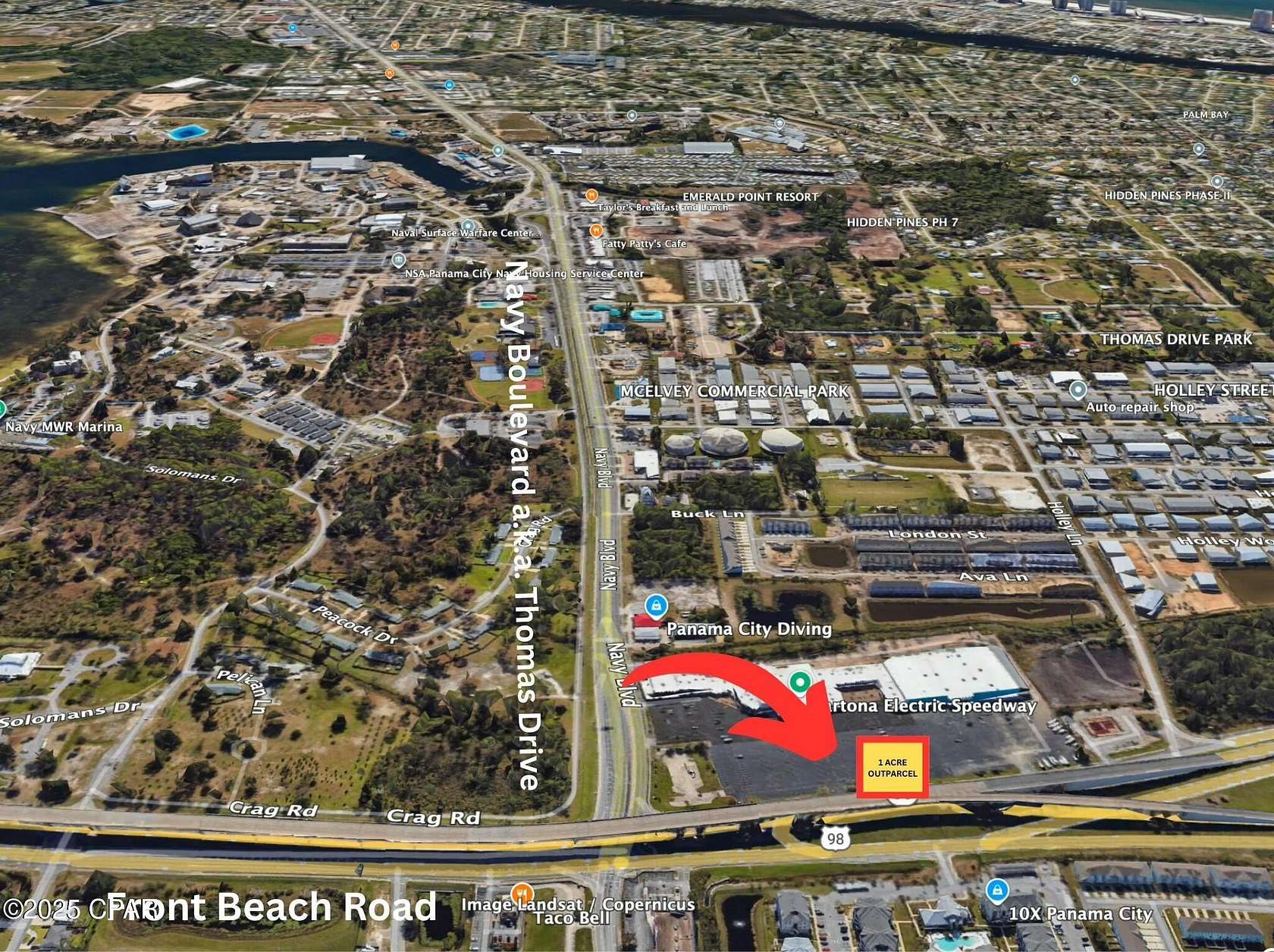 1 Acre of Commercial Land for Sale in Panama City Beach, Florida