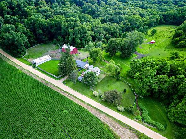 18.7 Acres of Recreational Land with Home for Sale in Hanover, Illinois