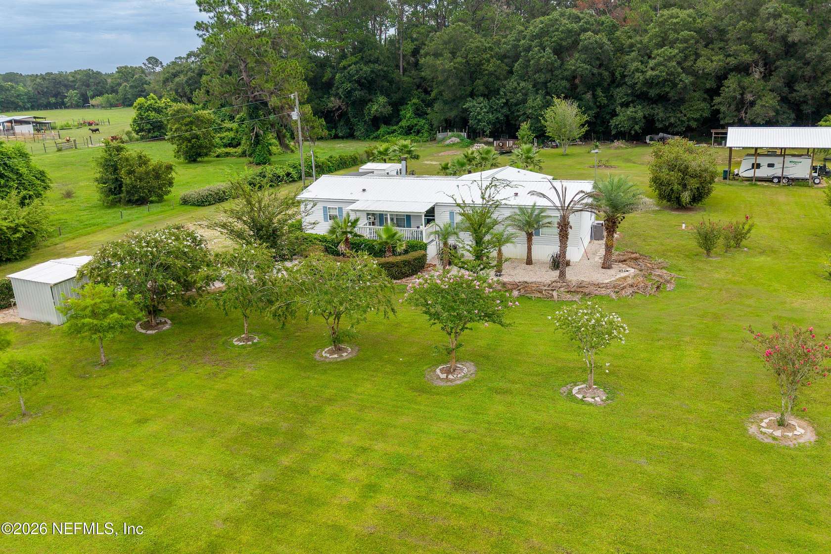 3.58 Acres of Land with Home for Sale in Starke, Florida