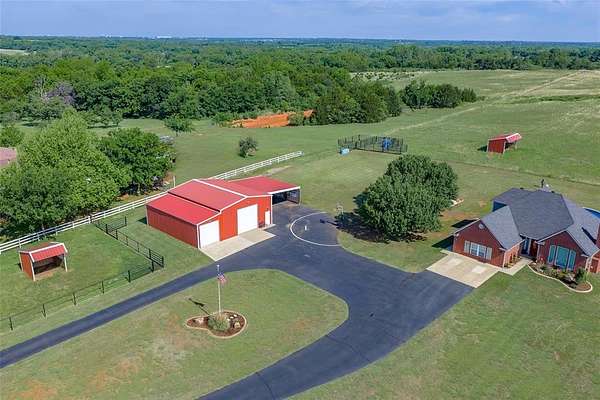9.85 Acres of Land with Home for Sale in Noble, Oklahoma