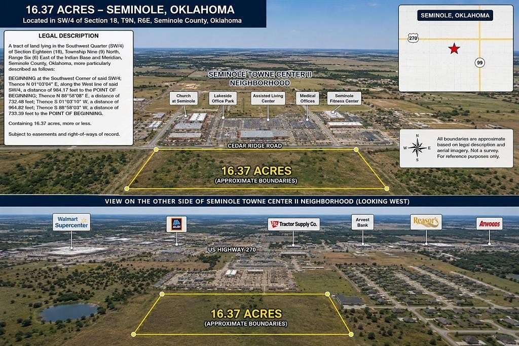 16 Acres of Mixed-Use Land for Sale in Seminole, Oklahoma