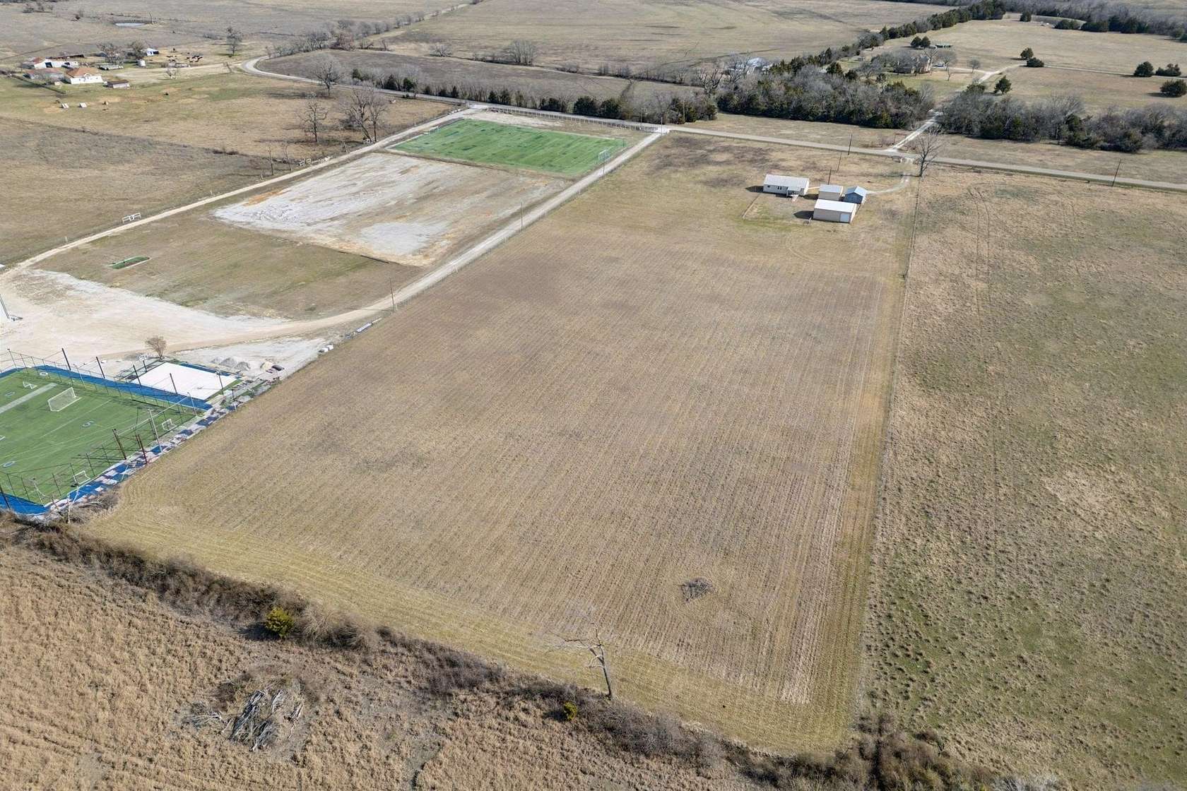 9.12 Acres of Land with Home for Lease in Celina, Texas