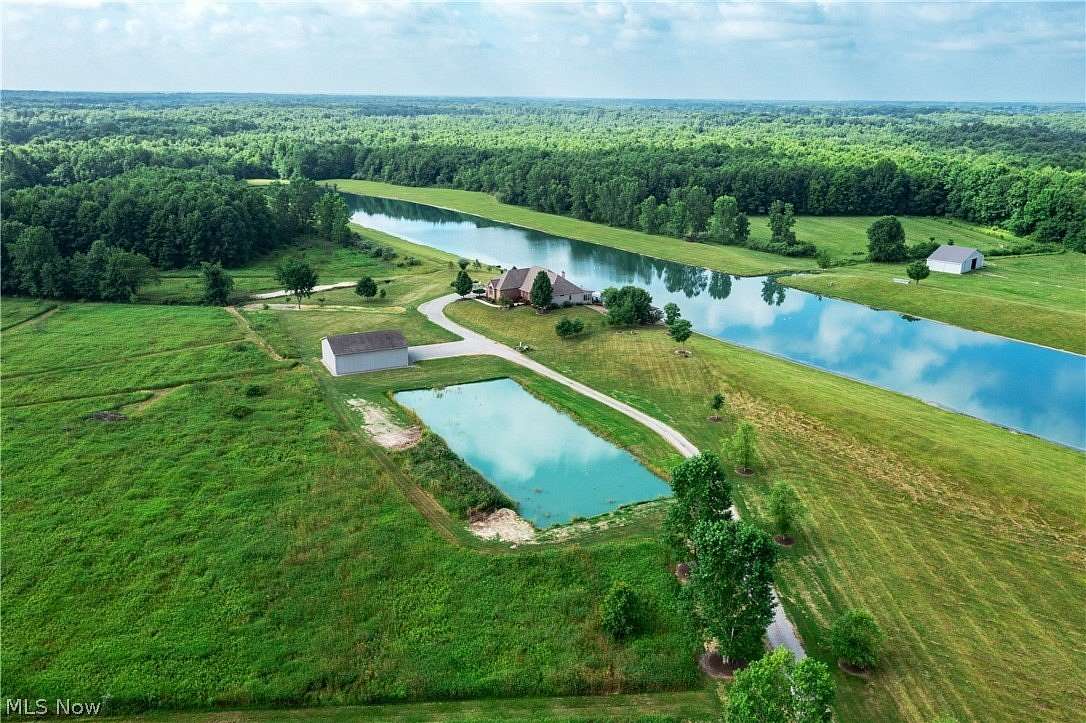 10.8 Acres of Recreational Land with Home for Sale in Leavittsburg, Ohio