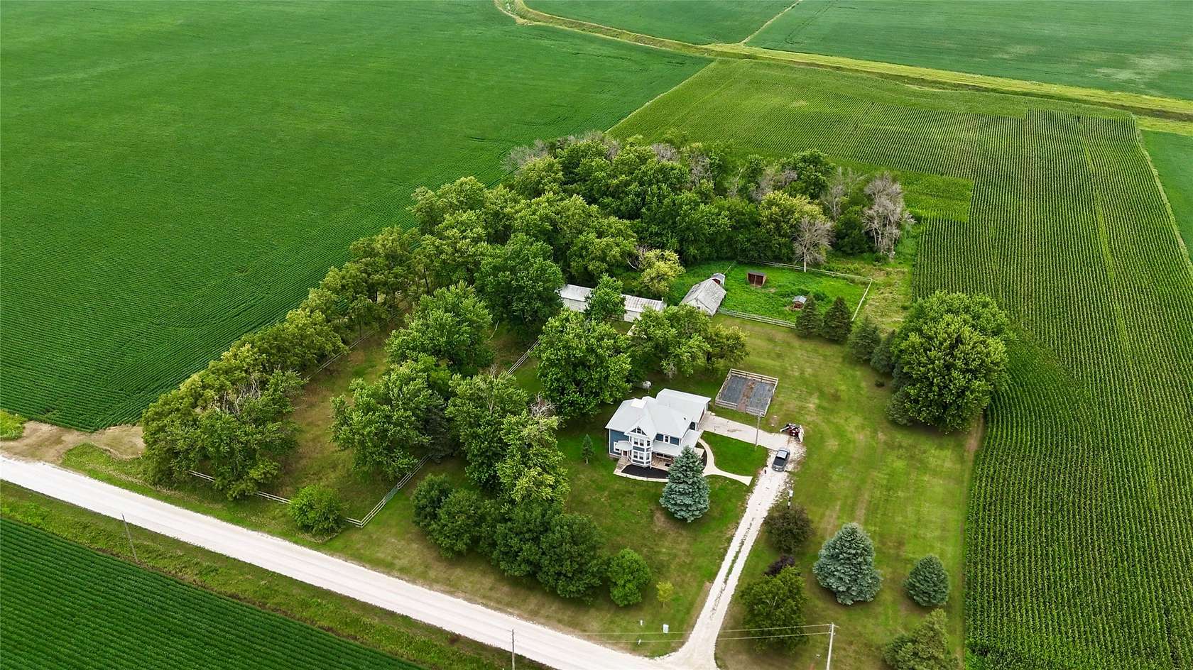 4.8 Acres of Land with Home for Sale in Fulton Township, Iowa