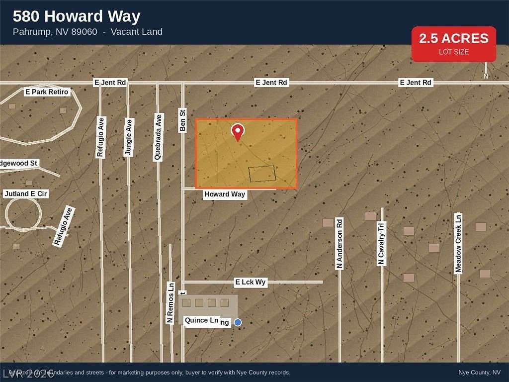 2.5 Acres of Residential Land for Sale in Pahrump, Nevada