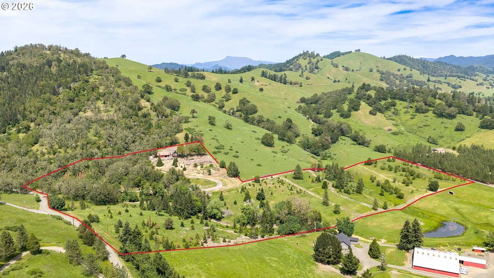 20.7 Acres of Recreational Land with Home for Sale in Roseburg, Oregon