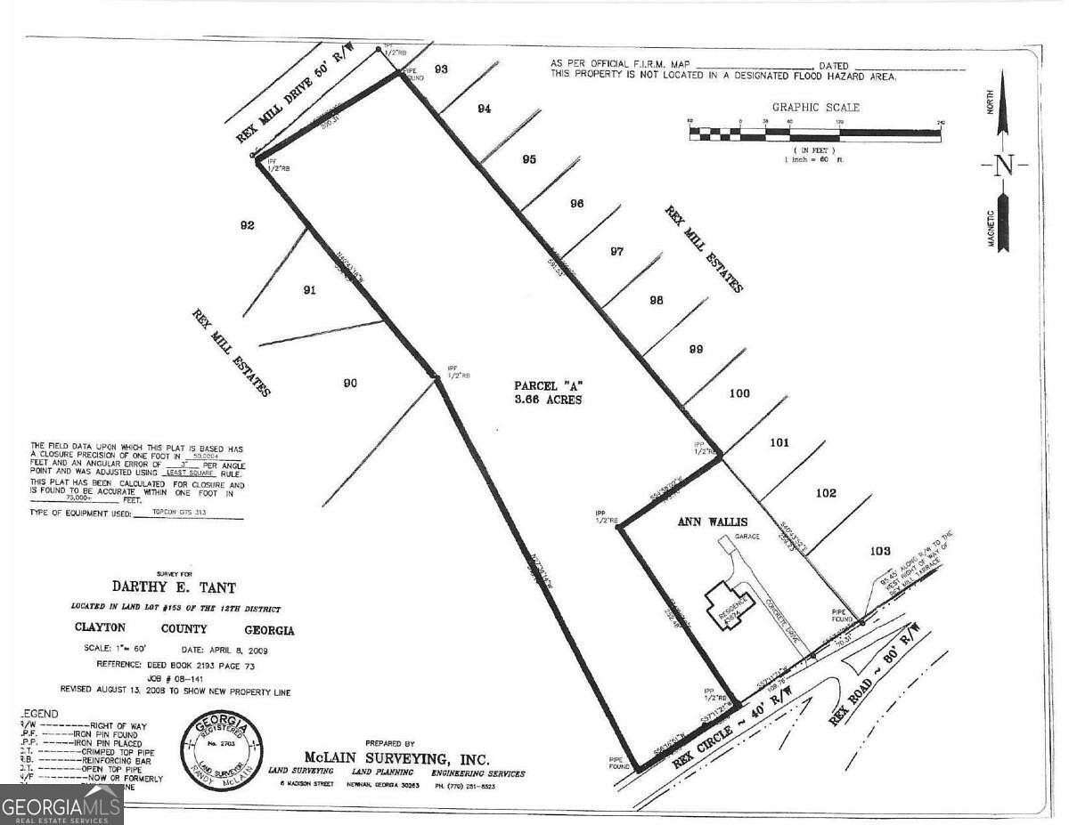 3.66 Acres of Land with Home for Sale in Rex, Georgia