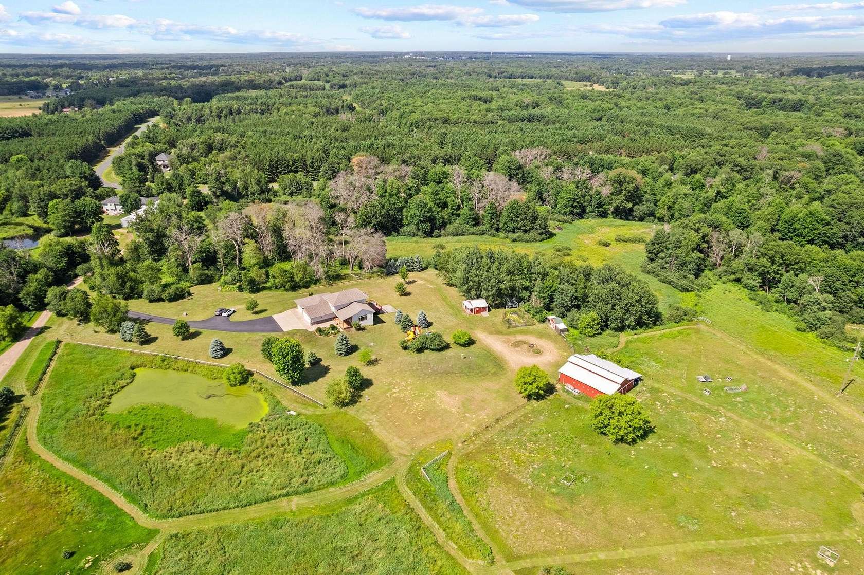 20 Acres of Agricultural Land with Home for Sale in North Branch, Minnesota